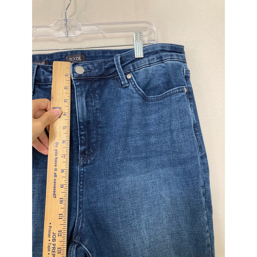 NYDJ Billie Mini Boot Jeans size 16 Medium Wash High Rise Stretch Bootcut - Picture 5 of 8